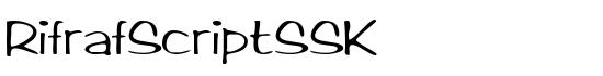 RifrafScriptSSK - Download Thousands of Free Fonts at FontZone.net