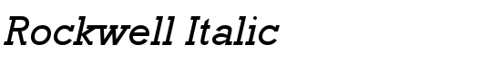 Rockwell Italic - Download Thousands of Free Fonts at FontZone.net
