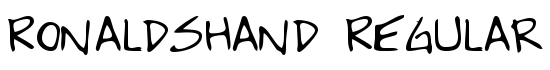 RonaldsHand Regular - Download Thousands of Free Fonts at FontZone.net