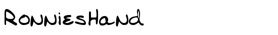 RonniesHand - Download Thousands of Free Fonts at FontZone.net