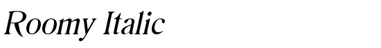 Roomy Italic - Download Thousands of Free Fonts at FontZone.net