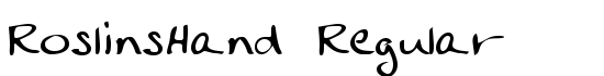RoslinsHand Regular - Download Thousands of Free Fonts at FontZone.net