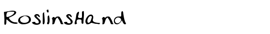 RoslinsHand - Download Thousands of Free Fonts at FontZone.net