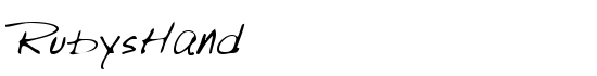 RubysHand - Download Thousands of Free Fonts at FontZone.net