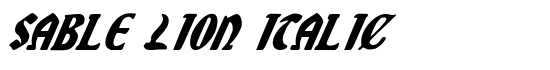 Sable Lion Italic - Download Thousands of Free Fonts at FontZone.net