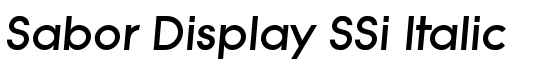 Sabor Display SSi Italic - Download Thousands of Free Fonts at FontZone.net
