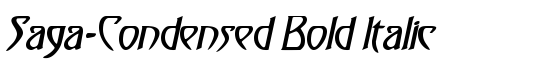 Saga-Condensed Bold Italic - Download Thousands of Free Fonts at FontZone.net