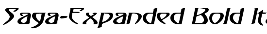 Saga-Expanded Bold Italic - Download Thousands of Free Fonts at FontZone.net