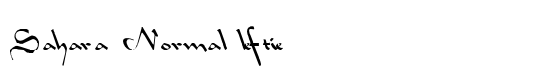 Sahara Normal leftie - Download Thousands of Free Fonts at FontZone.net