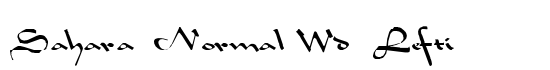 Sahara Normal Wd Lefti - Download Thousands of Free Fonts at FontZone.net
