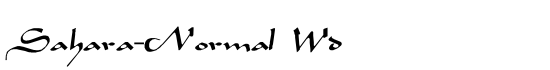 Sahara-Normal Wd - Download Thousands of Free Fonts at FontZone.net