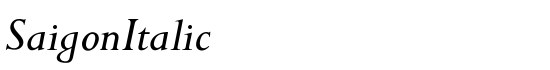SaigonItalic - Download Thousands of Free Fonts at FontZone.net
