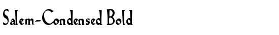 Salem-Condensed Bold - Download Thousands of Free Fonts at FontZone.net