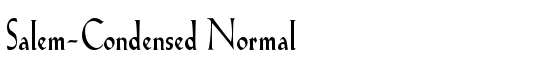 Salem-Condensed Normal - Download Thousands of Free Fonts at FontZone.net