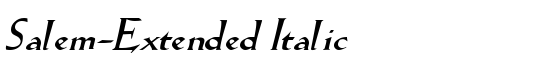 Salem-Extended Italic - Download Thousands of Free Fonts at FontZone.net