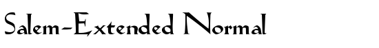 Salem-Extended Normal - Download Thousands of Free Fonts at FontZone.net