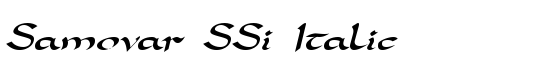Samovar SSi Italic - Download Thousands of Free Fonts at FontZone.net