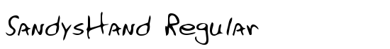 SandysHand Regular - Download Thousands of Free Fonts at FontZone.net