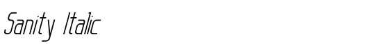 Sanity Italic - Download Thousands of Free Fonts at FontZone.net