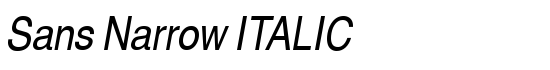 Sans Narrow ITALIC - Download Thousands of Free Fonts at FontZone.net