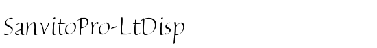 SanvitoPro-LtDisp - Download Thousands of Free Fonts at FontZone.net