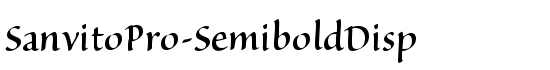 SanvitoPro-SemiboldDisp - Download Thousands of Free Fonts at FontZone.net