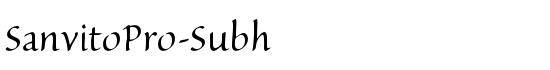 SanvitoPro-Subh - Download Thousands of Free Fonts at FontZone.net