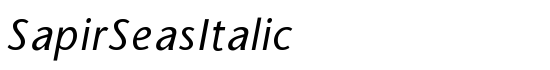 SapirSeasItalic - Download Thousands of Free Fonts at FontZone.net