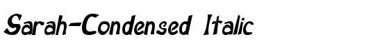 Sarah-Condensed Italic - Download Thousands of Free Fonts at FontZone.net