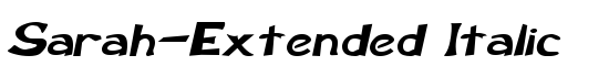 Sarah-Extended Italic - Download Thousands of Free Fonts at FontZone.net