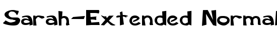 Sarah-Extended Normal - Download Thousands of Free Fonts at FontZone.net