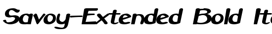Savoy-Extended Bold Italic - Download Thousands of Free Fonts at FontZone.net