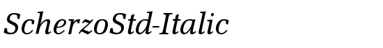ScherzoStd-Italic - Download Thousands of Free Fonts at FontZone.net