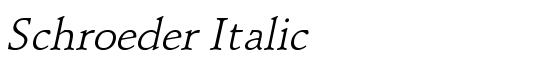 Schroeder Italic - Download Thousands of Free Fonts at FontZone.net