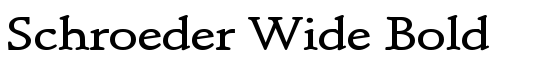 Schroeder Wide Bold - Download Thousands of Free Fonts at FontZone.net