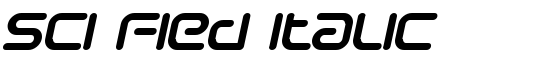 Sci Fied Italic - Download Thousands of Free Fonts at FontZone.net