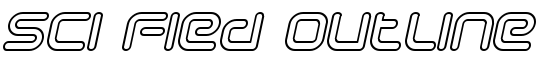 Sci Fied Outline Italic - Download Thousands of Free Fonts at FontZone.net
