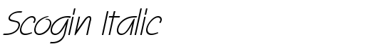 Scogin Italic - Download Thousands of Free Fonts at FontZone.net