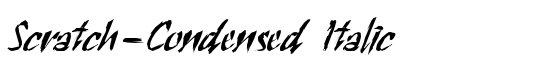 Scratch-Condensed Italic - Download Thousands of Free Fonts at FontZone.net