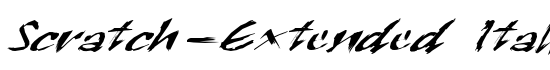 Scratch-Extended Italic - Download Thousands of Free Fonts at FontZone.net