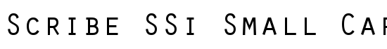 Scribe SSi Small Caps - Download Thousands of Free Fonts at FontZone.net
