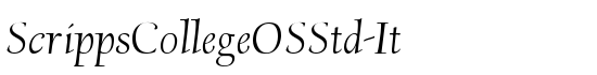 ScrippsCollegeOSStd-It - Download Thousands of Free Fonts at FontZone.net