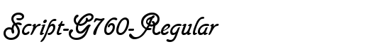 Script-G760-Regular - Download Thousands of Free Fonts at FontZone.net