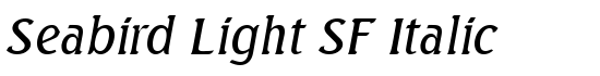 Seabird Light SF Italic - Download Thousands of Free Fonts at FontZone.net
