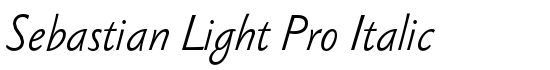 Sebastian Light Pro Italic - Download Thousands of Free Fonts at FontZone.net
