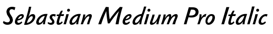 Sebastian Medium Pro Italic - Download Thousands of Free Fonts at FontZone.net