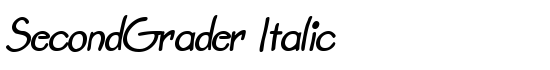 SecondGrader Italic - Download Thousands of Free Fonts at FontZone.net