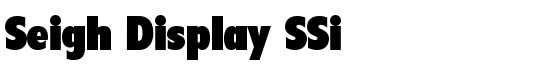 Seigh Display SSi - Download Thousands of Free Fonts at FontZone.net