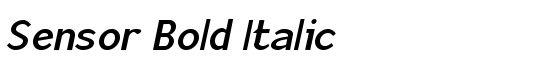 Sensor Bold Italic - Download Thousands of Free Fonts at FontZone.net