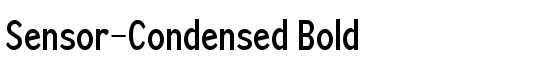 Sensor-Condensed Bold - Download Thousands of Free Fonts at FontZone.net